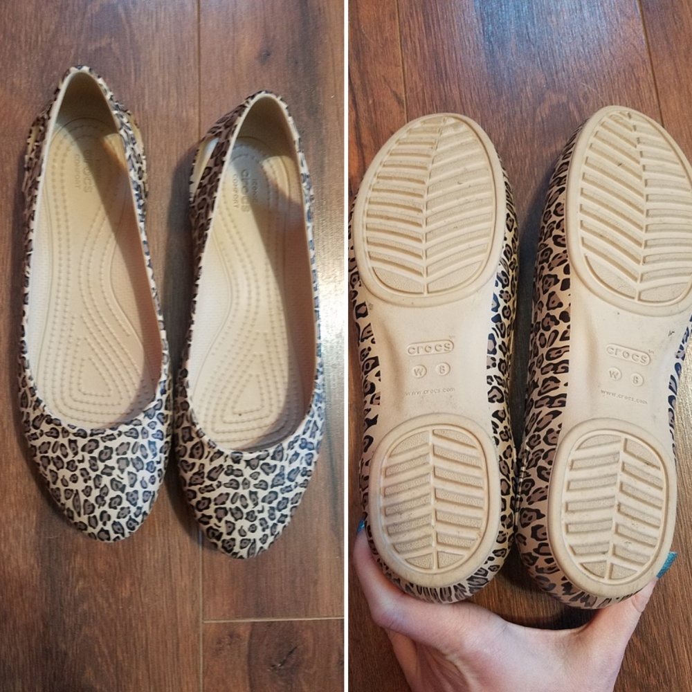 Crocs Laura ballet flat cheetah animal